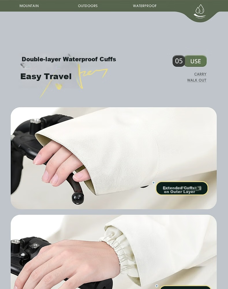 Beimei Electric Scooter Raincoat for Men And Women, Single-Person Integrated Long Full-Body Heavy Rain Protection with Detachable Rain Poncho 10