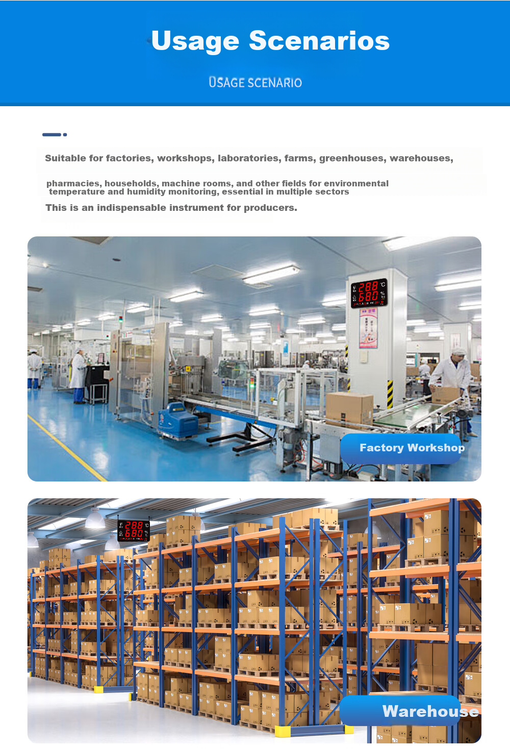 Xingzhilian Temperature And Humidity Logger Industrial-Grade Transmitter for Warehouses, Factories, And Server Rooms RS485 Communication Exportable Data 22