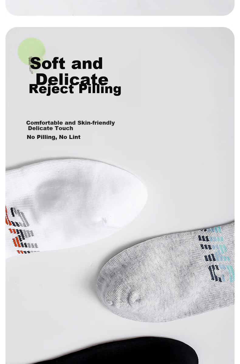 Li-Ning Socks for Men And Women, Sports Basketball Running Socks, Mid-Calf, Spring And Summer, Cotton Casual Sweat-Absorbing Breathable Odor-Resistant Hiking Socks, Gray 7