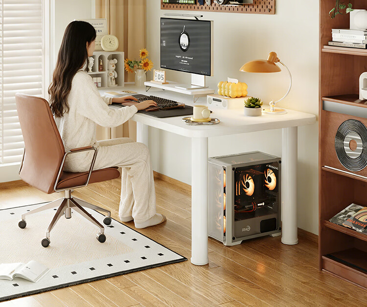 Yicainianhua Computer Desk, Desktop Home Gaming Table, Office Desk, Tool-Free Installation, Study Writing Desk, 1848 1