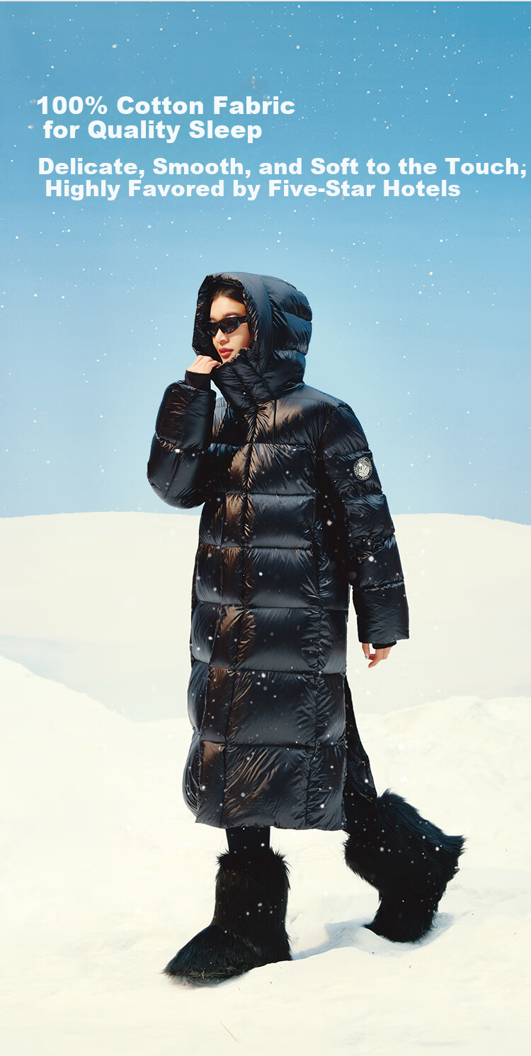 JD Original [Black Gold Series] Imported White Goose down Short down Jacket for Women, Winter Coat, Obsidian Black, XL 9