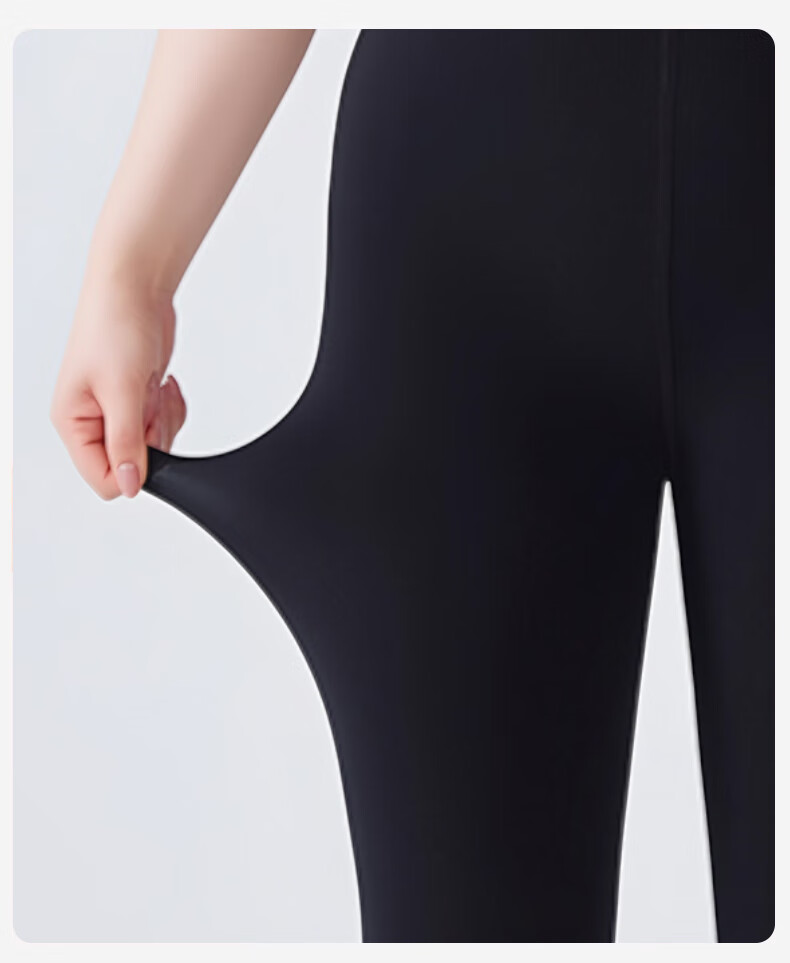 Afandi Black Plus Size Thermal Leggings for Women Autumn Winter High Waist Tummy Control Slimming Anti-Snag Wearable Tights 1