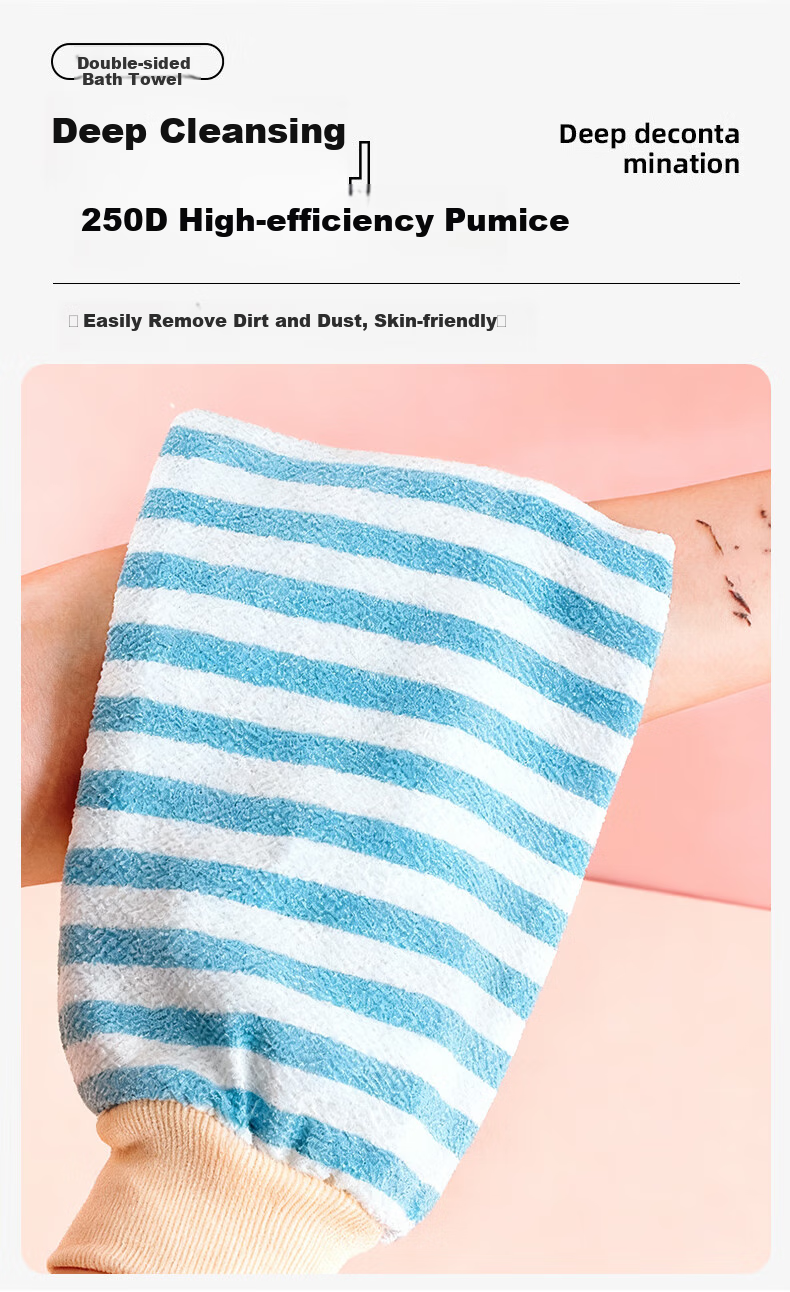 Xingfang Exfoliating Washcloth for Men And Women, Bath Scrubber Tool, Back Scrubber, Dead Skin Remover, Essential Home Item, 2 Pieces 4