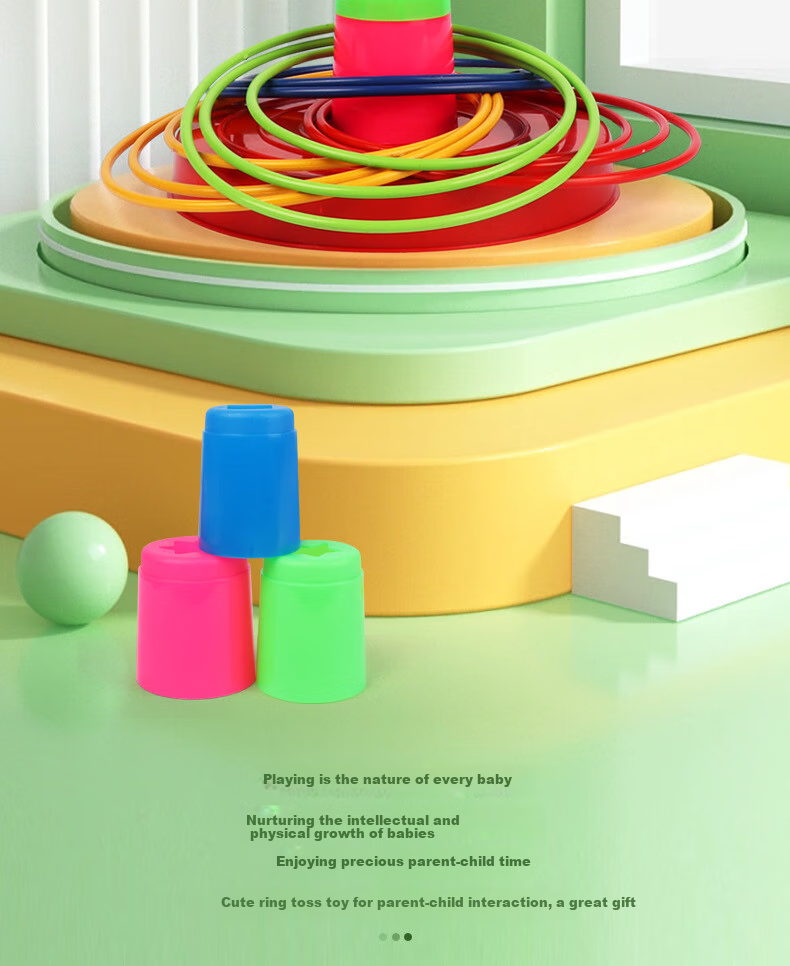 Huashimeng Ring Toss Toy, Night Market Stall Game, Children's Play, Wedding Plastic Ring Toss Prize, 30 Pieces 2