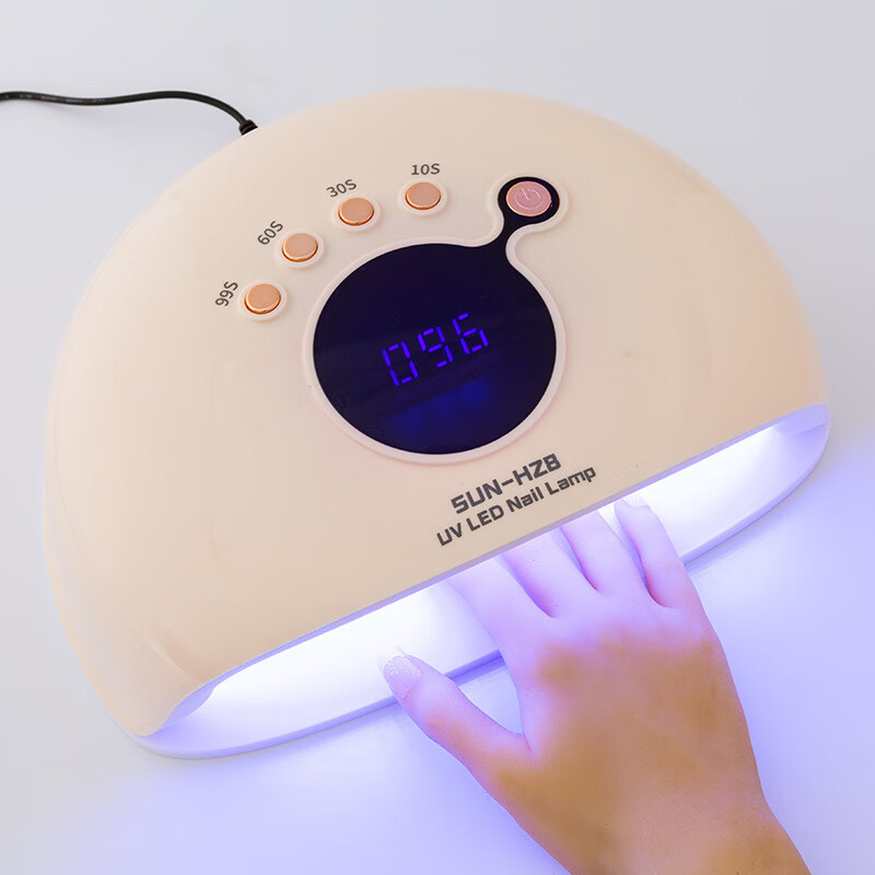 Mingba Nail Lamp Fast Drying Gel Light High Power Dual-Hand Nail Tool Dual Light Source Large Panel No Black Hands 5