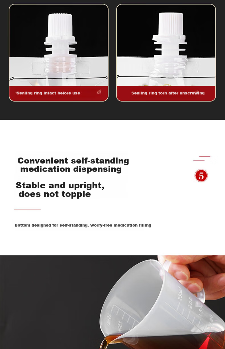 Yagao Disposable Chinese Herbal Medicine Packaging Bags, 250ml, 25 Pieces, Liquid Bags, Portable Chinese Herbal Medicine Sealed Bags 15
