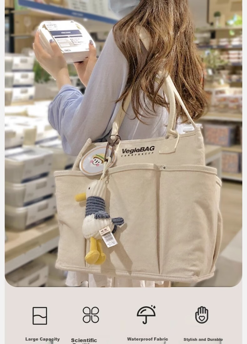 FENYE Mommy Bag, Lightweight And Stylish Handbag for Mothers And Babies, Crossbody Bag for Outdoor Use, Beige 2