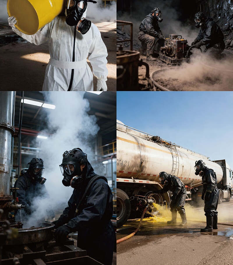 Puda MJ-4003 Full Face Gas Mask with No.3 Metal Canister, Self-Priming Organic Gas and Vapor Filter, Industrial Chemical Use, 1 Set 15
