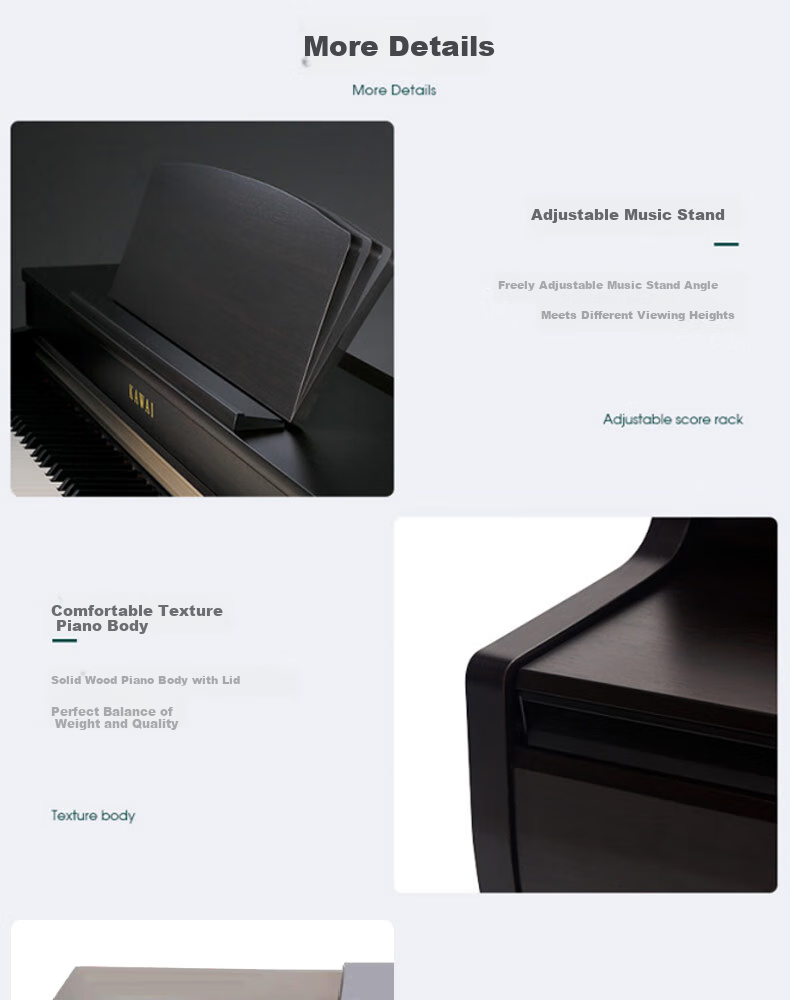 Kawai Digital Piano CN201, Upright Home Use, 88 Weighted Keys, for Adults, Children And Students, Professional Grading Exams 11