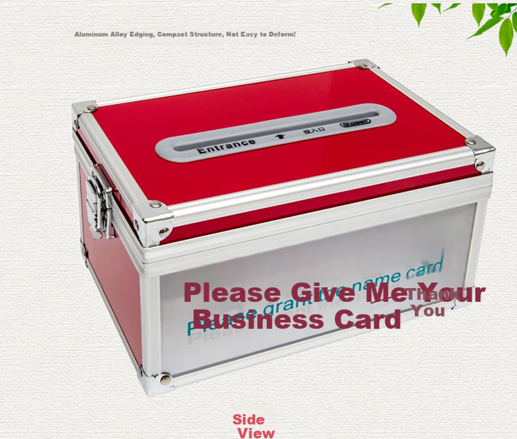 Jinlongxing Business Card Holder, Double Compartment Acrylic Transparent Business Card Box, Desktop Office Business Card Display Case, Single Compartment Acrylic Vertical Business Card Clip, Standard Model C2152 4