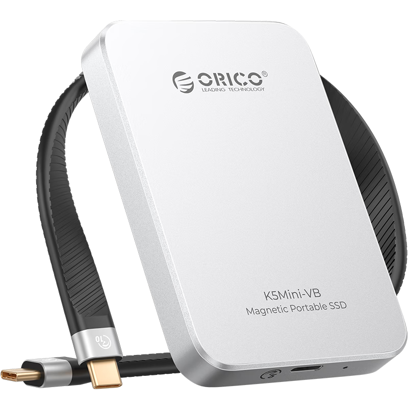 ORICO 1TB Magnetic Portable SSD PSSD Compatible with Apple iPhone iPad Laptop External Expansion Mobile Hard Drive Plug and Play K5mini