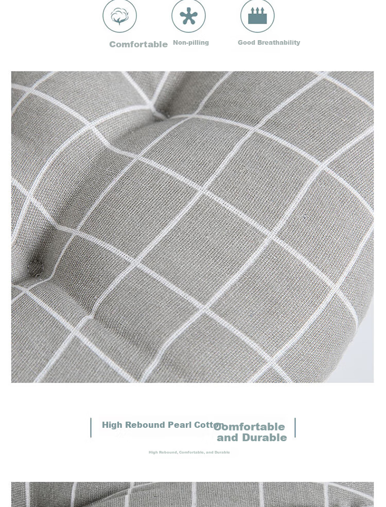 Gongxun Cotton And Linen Breathable Seat Cushion for All Seasons, Tatami Office Chair Pad, Thickened Cushion for Long Sitting, Student Butt Pad 6