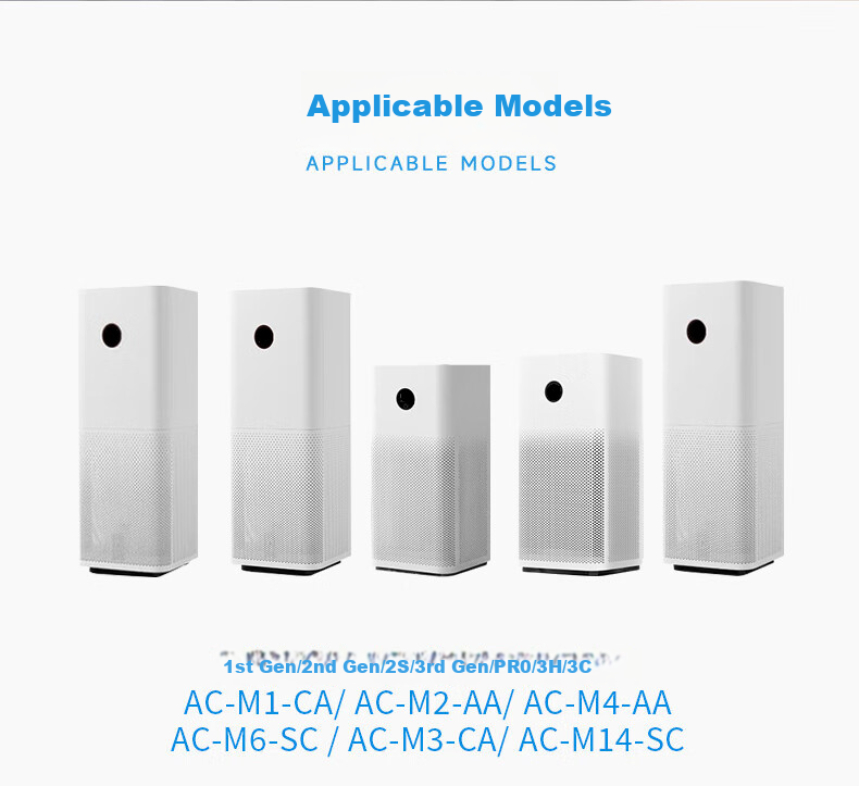 Lvchen Compatible Air Purifier Filter for Xiaomi Mijia (MI) Air Purifiers, First And Second Generation/2S/pro Purifier Filter, Removes Formaldehyde, Particles, PM2.5, Odors M1 1
