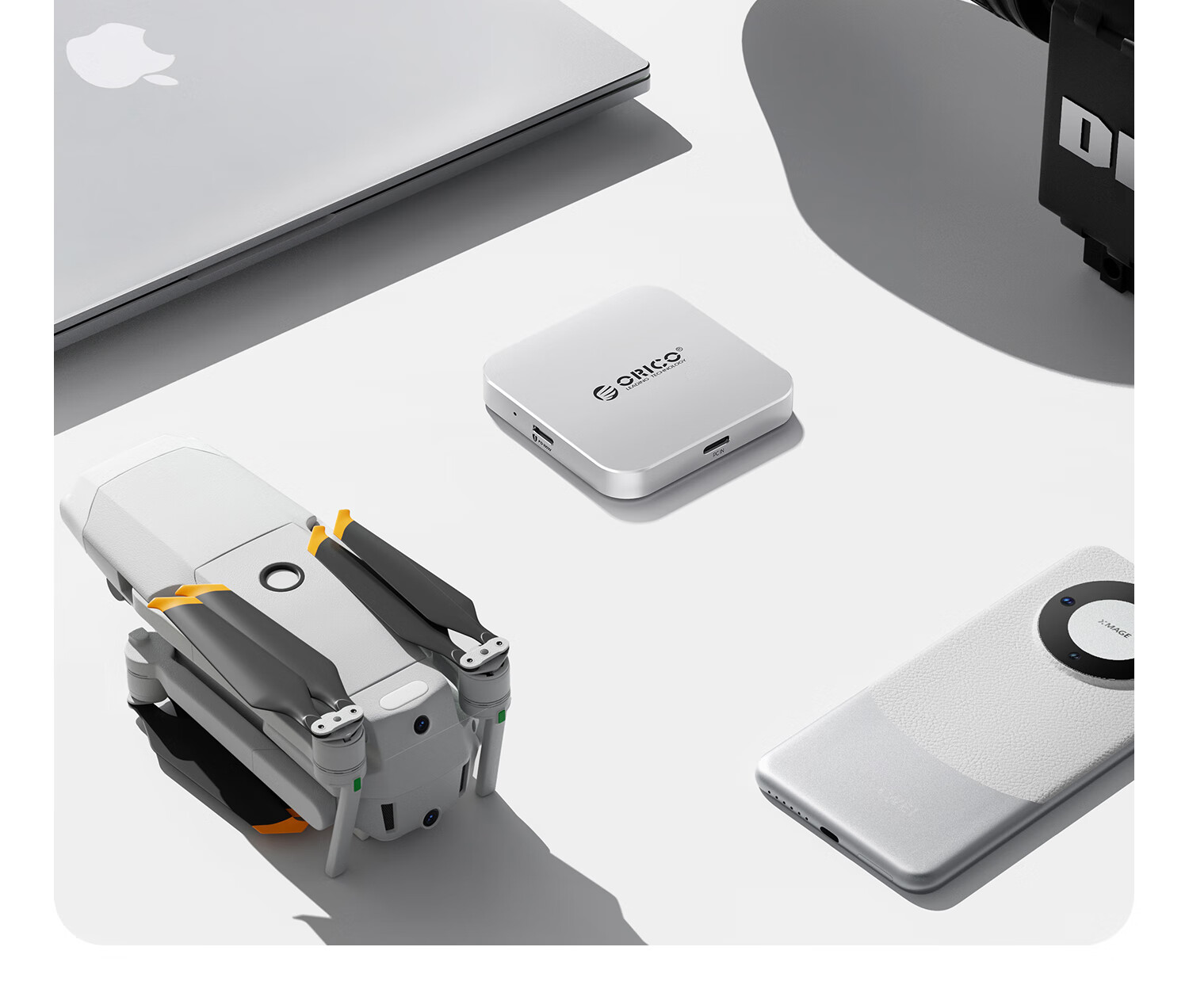 ORICO Magnetic M.2 NVMe 2230 SSD Enclosure Dock Type-C Expansion Dock HDMI Adapter for iPhone 17 Laptop iPad MG7 Orange 3