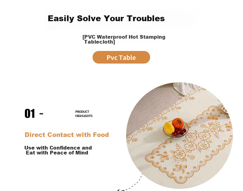 Jingxun Waterproof And Oil-Proof Rectangular Tablecloth, Washable, for Dining Table And Coffee Table, Living Room Table Cover, 90*140cm 2