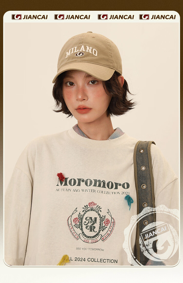 Jian Cai Original Design Soft Top Baseball Cap Unisex 2025 Spring Summer Fashion Trendy Large Head Circumference Slim Face Duckbill Hat 3