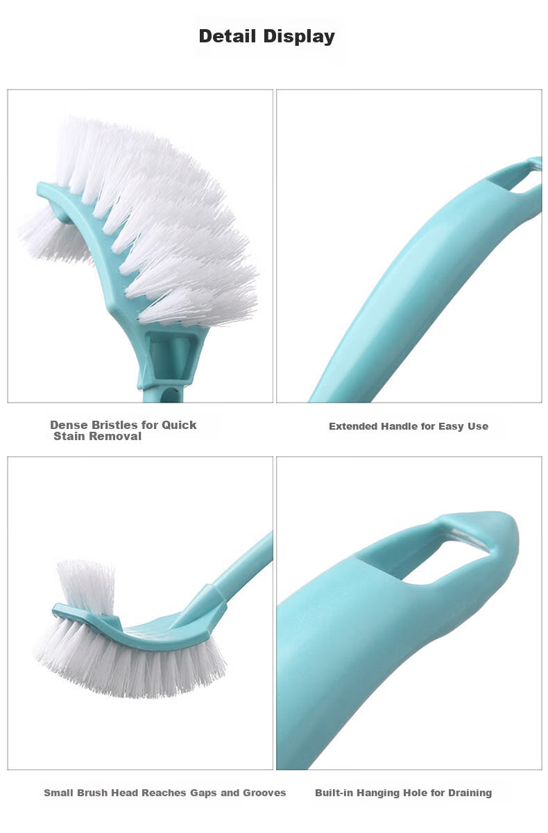 Yagao Toilet Brush, Household No-Corner Bathroom Cleaning Wall-Mounted No-Drilling Toilet Cleaning Brush Tool 9
