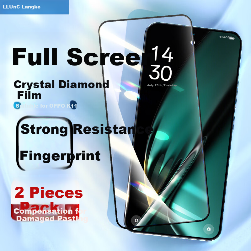 Защитное стекло LLUNC для OPPO K11, ультратонкое, HD, полное покрытие, защита от отпечатков пальцев и царапин, 2 шт.