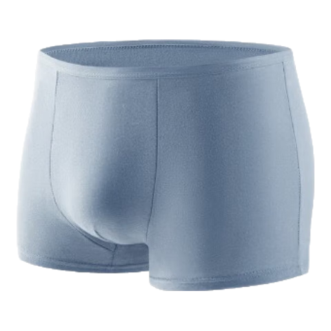 Briars Disposable Men's Underwear, Pure Cotton, Travel-Friendly, No-Wash Shorts, Double-Layer Boxer Briefs, Gray And Blue, Four-Pack, Size 3XL