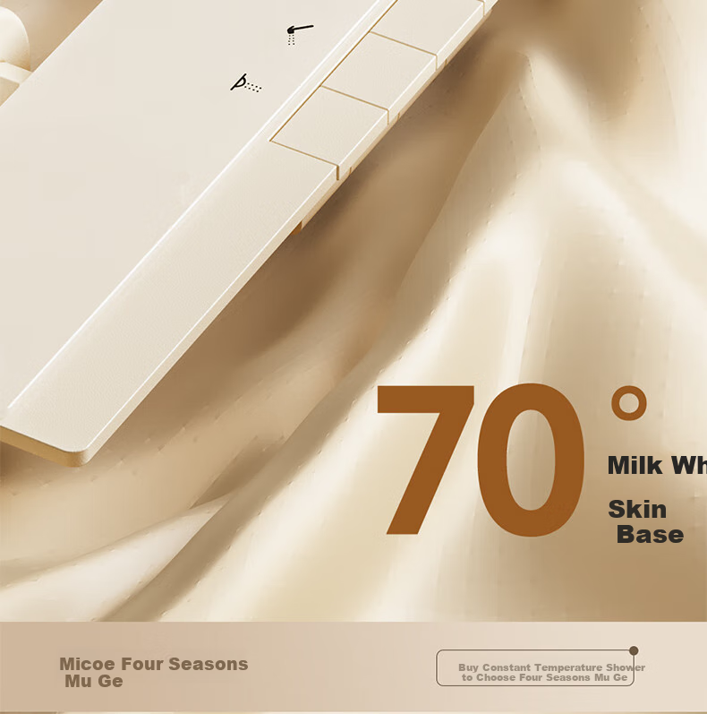 Micoe M3+Pro Thermostatic Shower Set Four Seasons Bathroom High-Pressure Shower Head Milk White 14