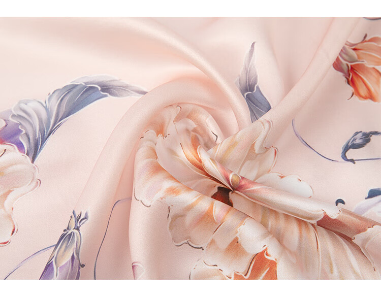 Shanghaigushi Silk Scarf, 100% Mulberry Silk Square Scarf, Satin Wrap Gift Box, Gift for Mom And Elders, Spring Breeze Brings Warmth 5