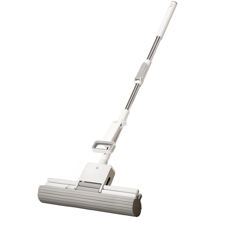 JD Jingzao Roller Sponge Mop 38cm Rod Length 135 Sponge Water Absorption Hands-Free Home Double Row Squeeze 2 Heads
