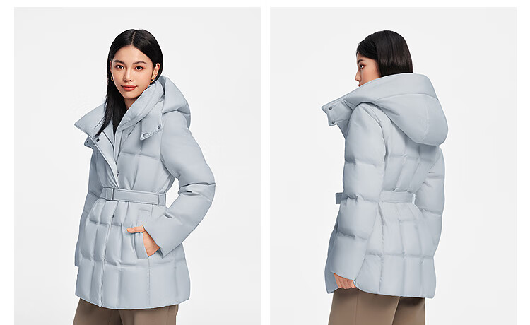 BOSIDENG Women's Thickened Goose Down Hooded Business Jacket Winter Coat New Year Red Hot Sale 24
