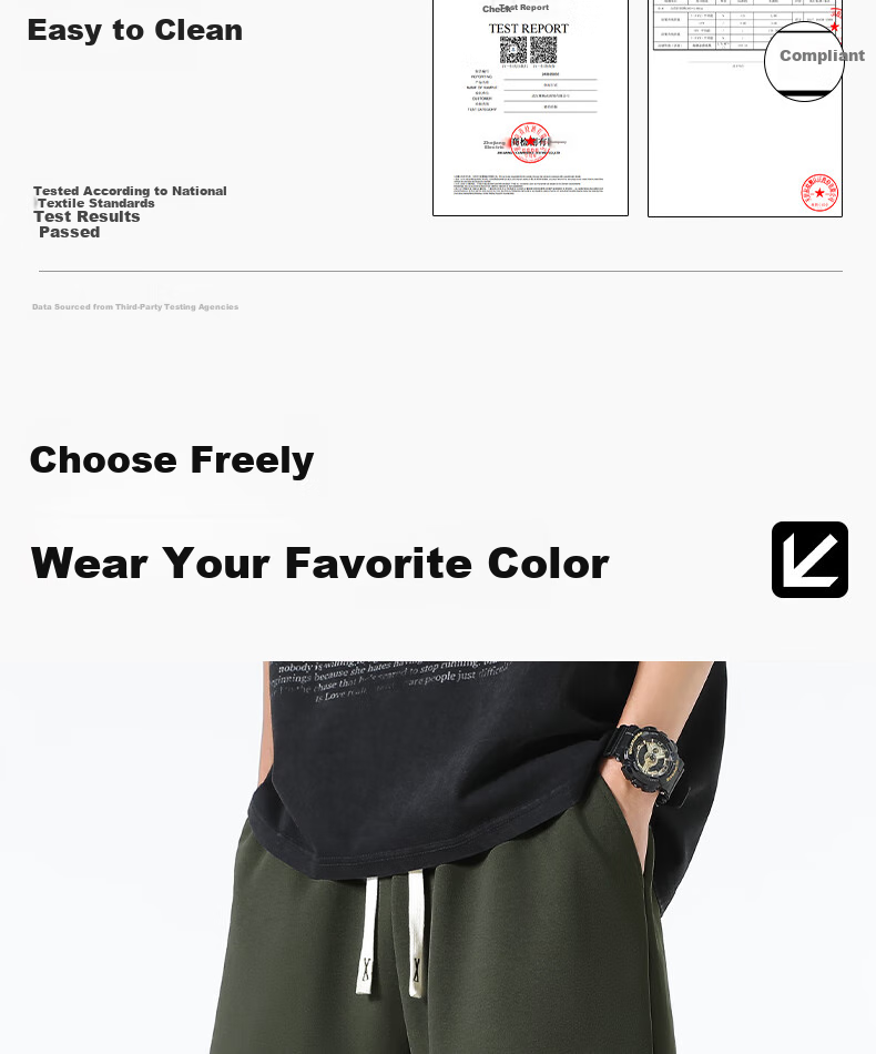 MINISO Summer Shorts for Men, Quick-Dry Sports Casual Trendy Antibacterial Sun-Resistant Outdoor Men's Knee-Length Shorts Z Black M 18