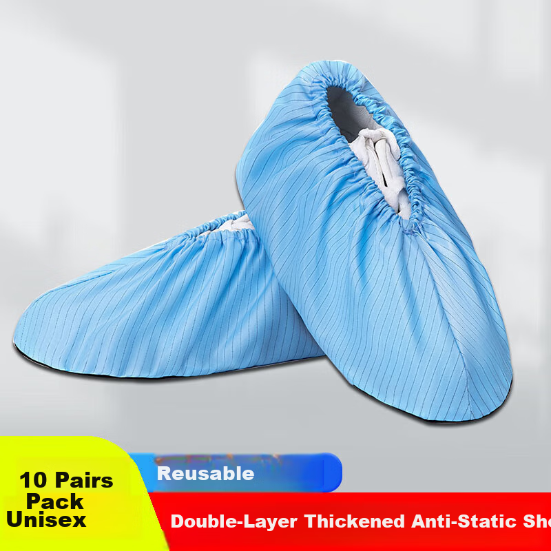Yanmeier Anti-Static Shoe Covers, Thickened Non-Slip Soles, Breathable Dust-Proof Covers for Students' Computer Rooms, Laboratories, And Cleanrooms