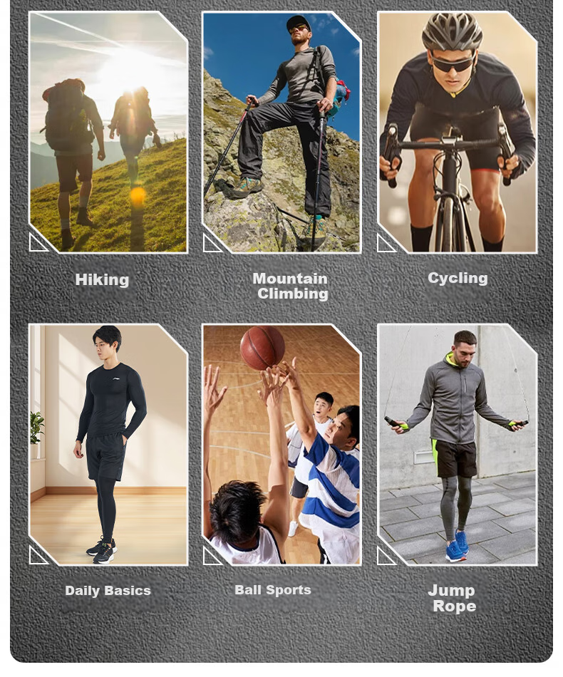Li-Ning Running Sports Set, Quick-Dry Shirt, Tight-Fitting Top, Autumn And Winter Inner Layer, Breathable Training Wear, Base Layer, Basketball Uniform, Soccer Jersey, Fitness Wear 4