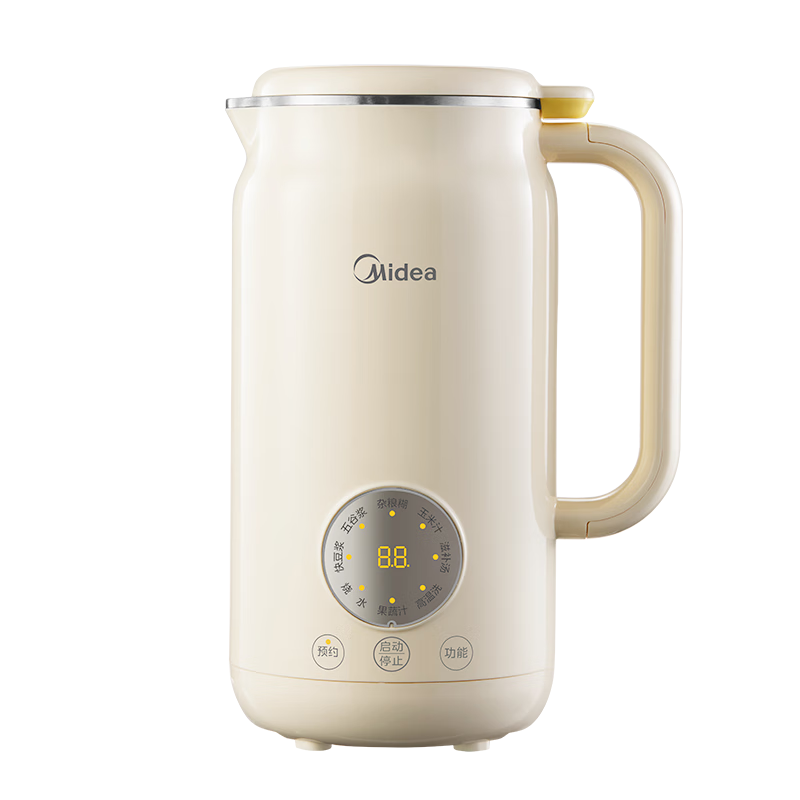 Midea Soy Milk Maker And Blender, 0.8L Capacity, for 1-2 People, Quiet Operation, Home Use, One-Touch High Temperature Sterilization, No Hand Washing Required, Fully Automatic, No Cooking Needed, New Filter-Free Juicer Food Processor C0606