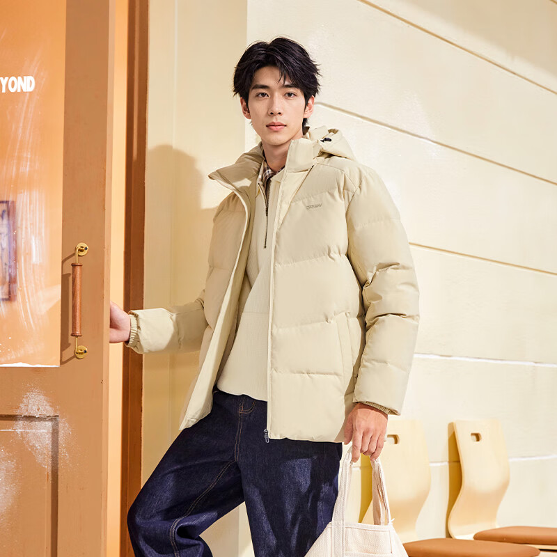 361° Men's Autumn Winter Three-Protection Water-Repellent Short Hooded Down Jacket 652544301D-4
