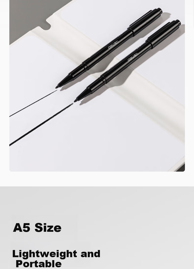 Deli Foldable Whiteboard Notebook, Portable Handheld Journal, Writing Pad for Home And Desktop Use, Memo Pad, Office Planner Board, White, 242*172mm, MQ136 4