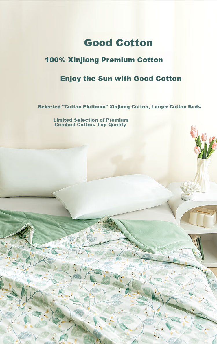 JD Jingzao National Standard Class A 100% Xinjiang Cotton Quilt All-Season Air Conditioning Summer Quilt 1.5m 2