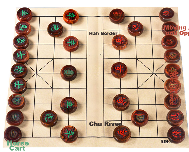 Miaoji Chinese Chess, Ebony Gift Box, Solid Wood Chess Set, High-End Leather Chessboard, Luxury Gift Box for Camping 7
