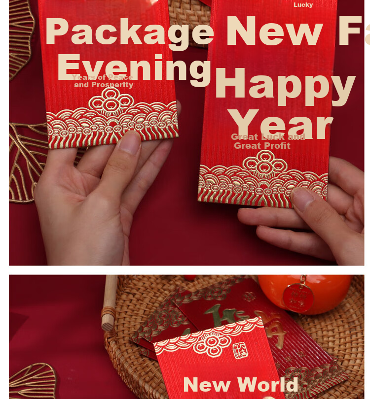 Jidukongjian Birthday Red Envelope, Baby's Birth Red Envelope, First Birthday Gift, Birthday Party Red Envelope, Foldable Red Envelope with Envelope, 6 Card Slots 9