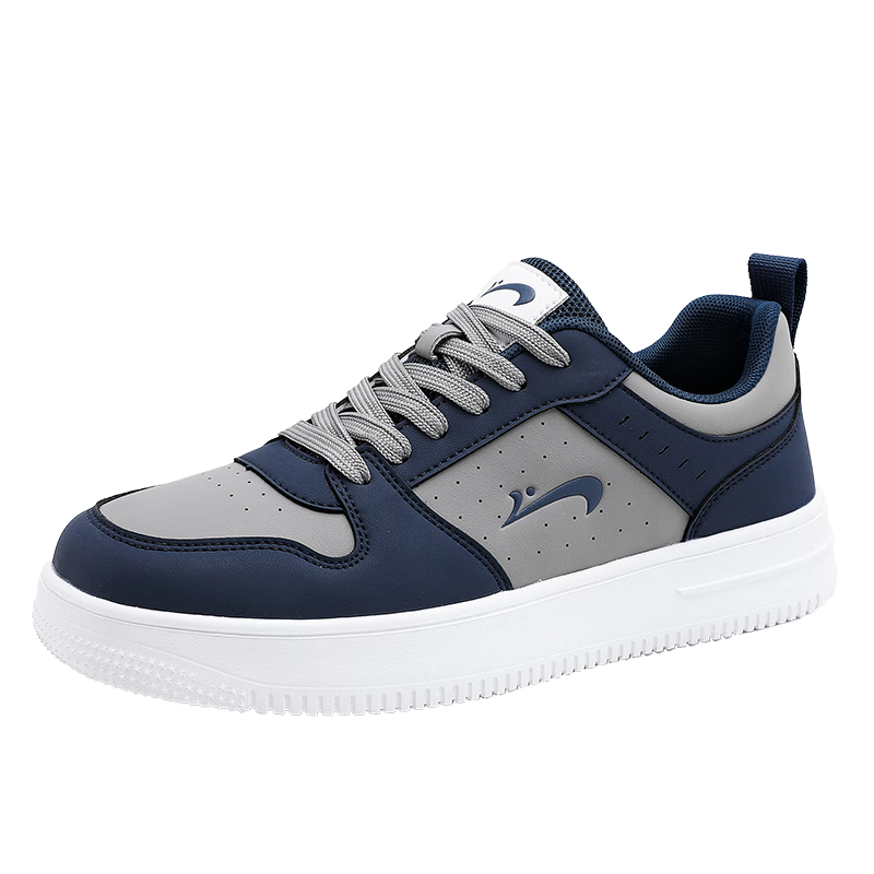 Guirenniao Men's Casual Sneakers New Couple's Thick-Soled Sports Shoes Dark Blue/Gray Size 40