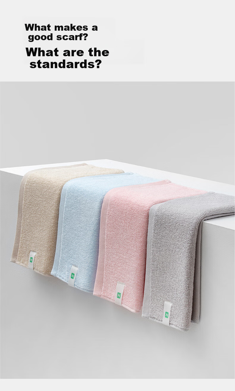 A-Life Xinjiang Long-Staple Cotton Face Towels, 2-Pack, Pure Cotton Soft Absorbent Hand Towels for Face Washing And Drool, Gray/blue 1