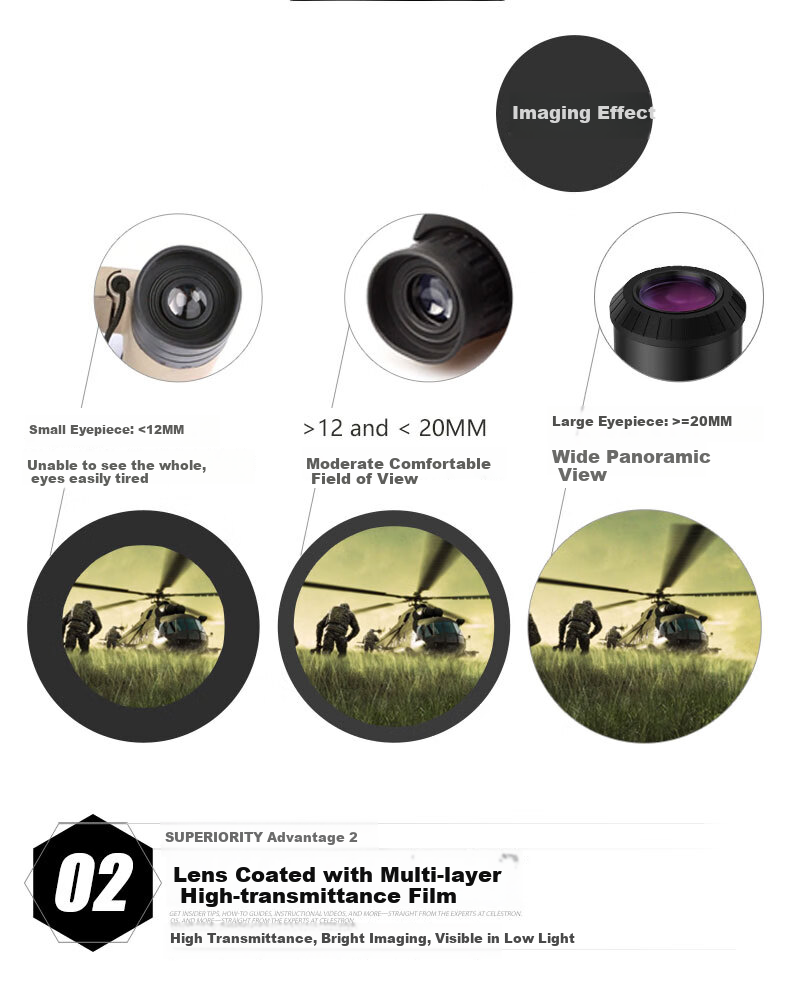 Celestron Leto 10X42 High-Definition High-Power Portable Monocular Smartphone Telescope Outdoor Hiking Concert Sports Black 7