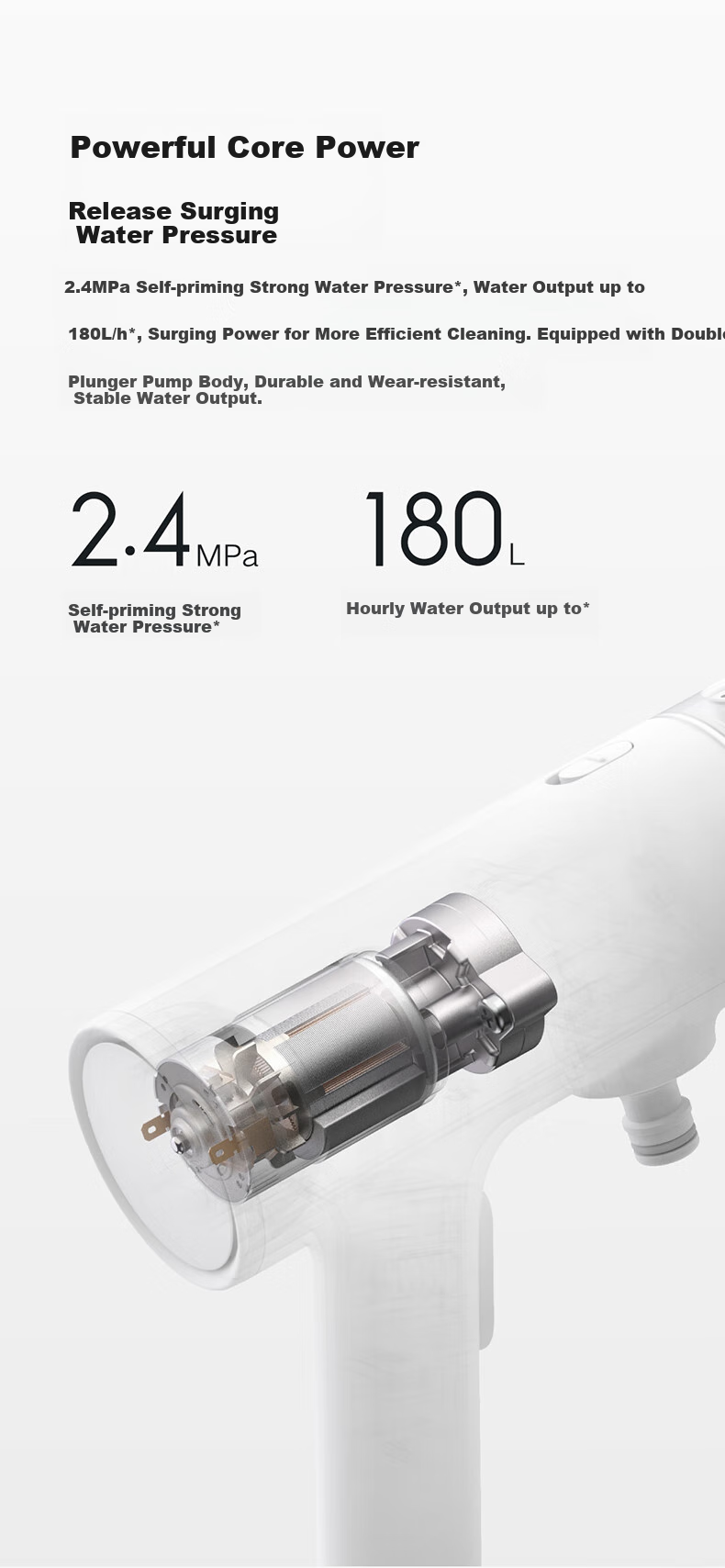 Mijia Xiaomi Wireless Car Washer, Multi-Functional Household Lithium Battery High-Pressure Car Washing Electric Water Gun, Portable Car Washing Machine 6
