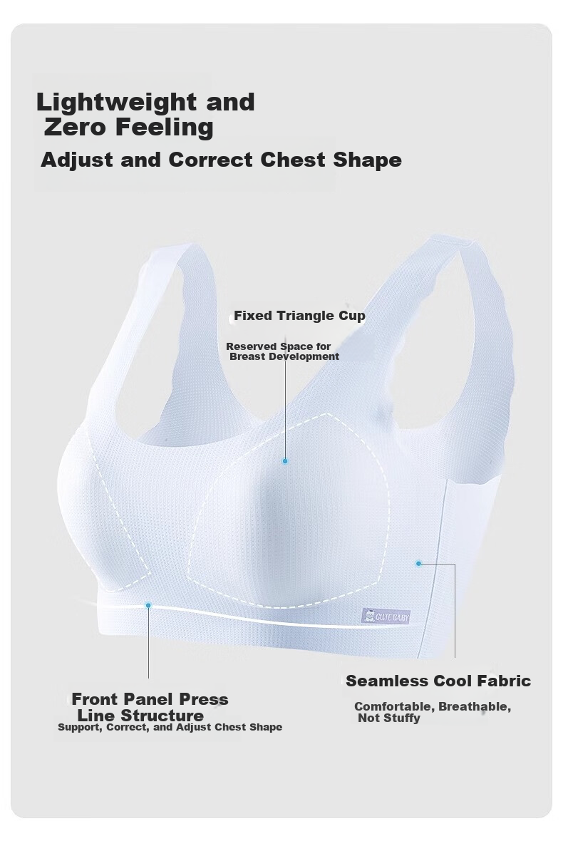 Dushiliren 26 New Girls' Underwear, Full Stage Girls' Vest, Student Puberty Comfortable Modal Bra, Thin Style 4