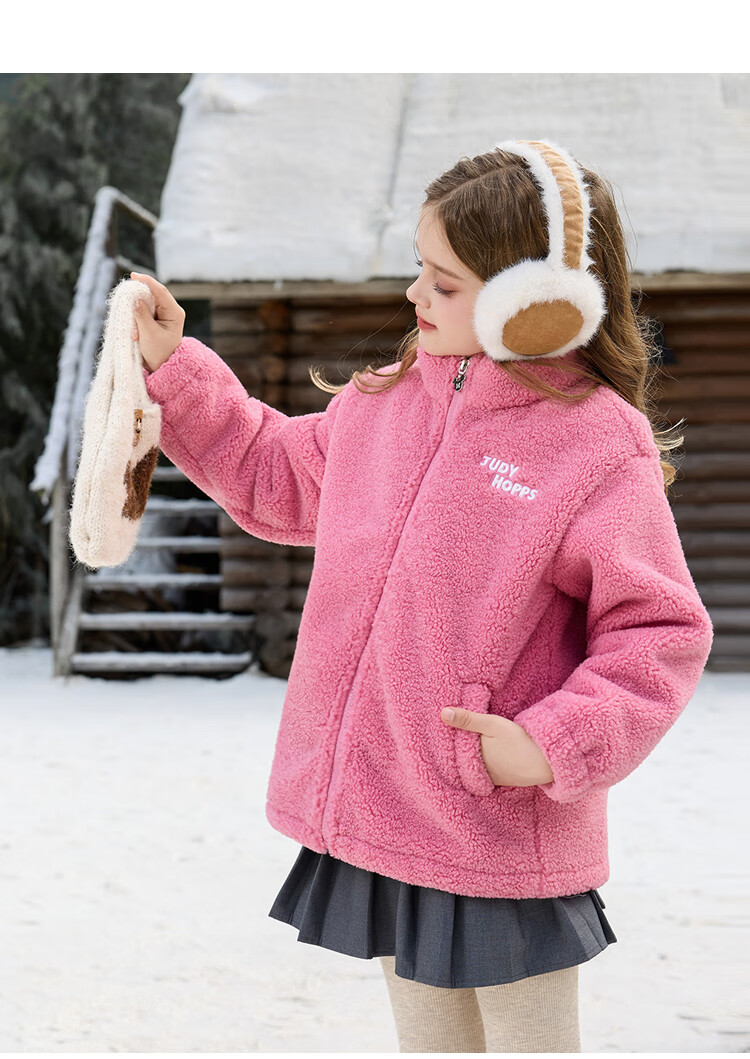 Disney Girls' Fleece Jacket 2026 Winter New Children's Zootopia Warm Stand Collar Top 11