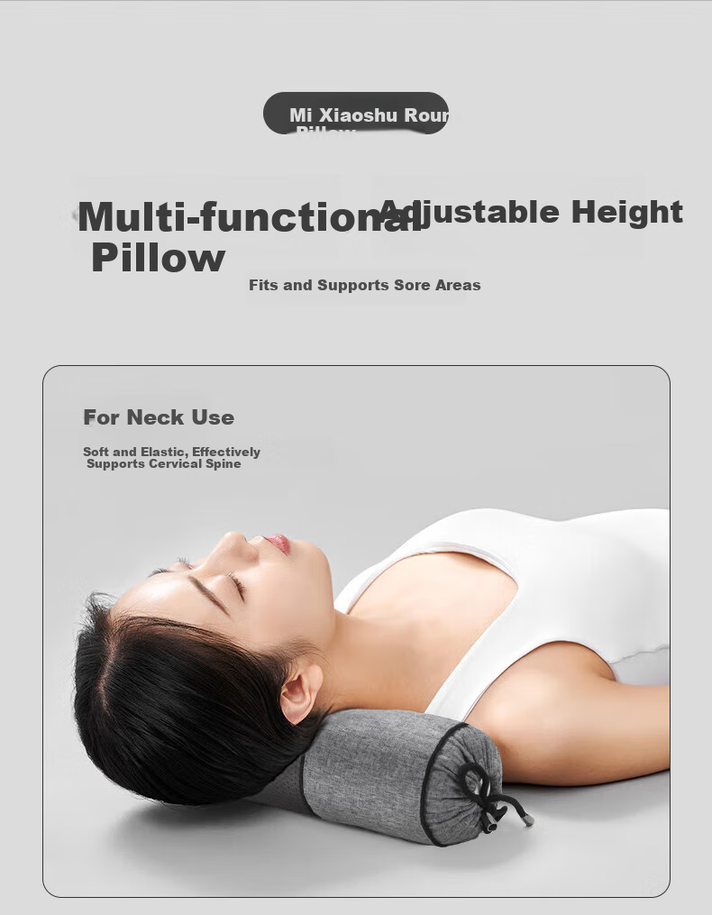 Mixiaoshu Cervical Pillow, Herbal Neck Support Pillow, for Cervical Spondylosis, Deep Sleep, Fugui Bao, Reverse Curvature Traction, Inflatable Hot Compress Round Pillow 6