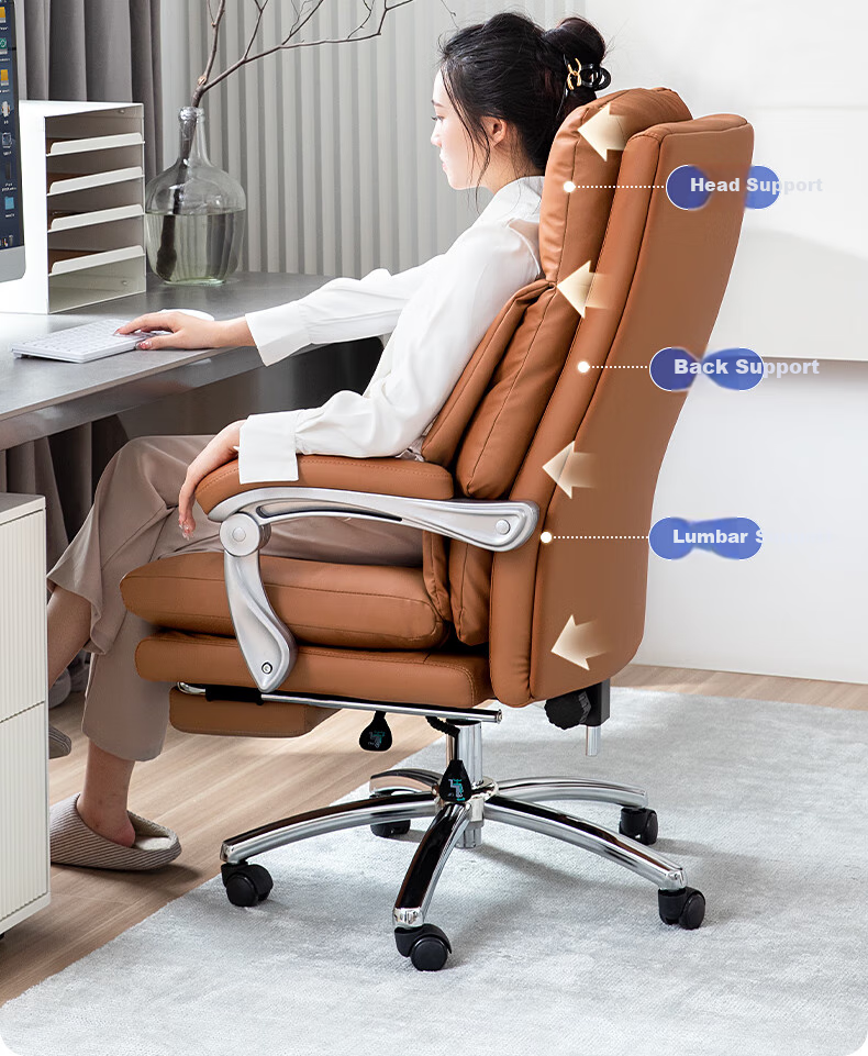 Guquan Ergonomic Office Chair, Computer Chair, Reclining Chair, Comfortable for Long Sitting, Executive Chair, Home Chair C570 Black 6