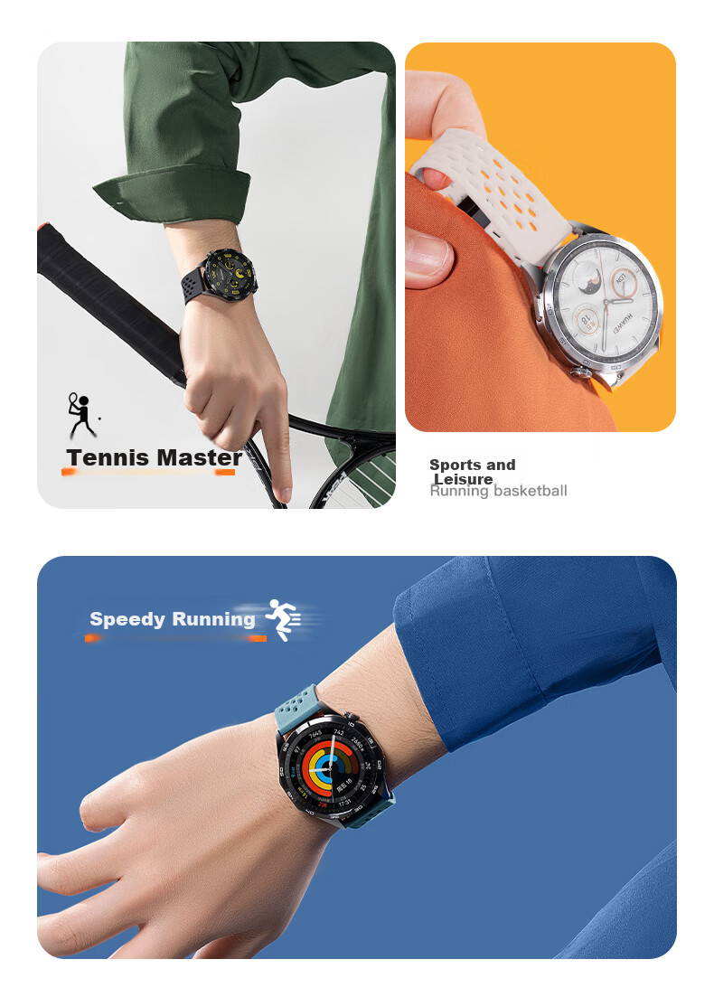 Mashi Compatible with Huawei Watch Bands for Watch5/4/3/GT7/GT6/5/gt4/3/Pro/Honor Magic2/OPPO, Silicone Hollow Breathable Magnetic Strap for Autumn And Winter 7