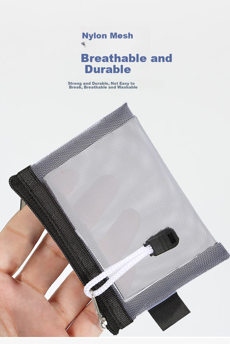 Chaojijiapin Card Storage Bag, Bank Card And Bus Pass Coin Purse, Mesh Transparent ID Card Protective Bag, Zipper Pouch 5