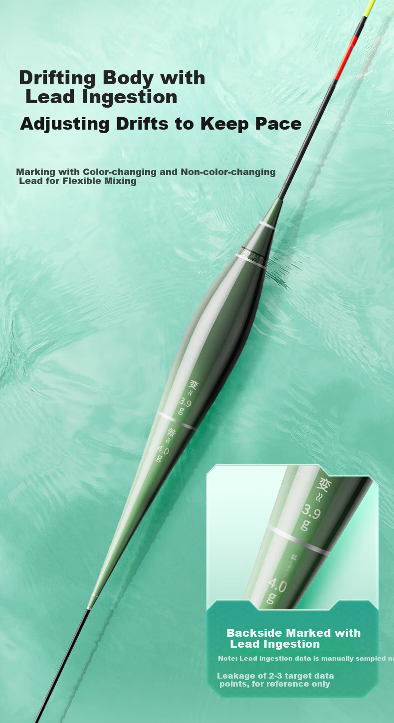 Xiaofengxian Integrated Luminous Float T-DI, Bite-Sensitive Color-Changing High-Sensitivity Eye-Catching Float, Day And Night Dual-Use Crucian Carp Float 4