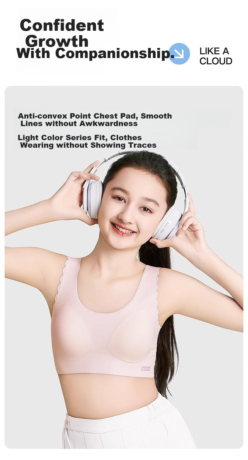 Dushiliren 26 New Girls' Underwear, Full Stage Girls' Vest, Student Puberty Comfortable Modal Bra, Thin Style 6