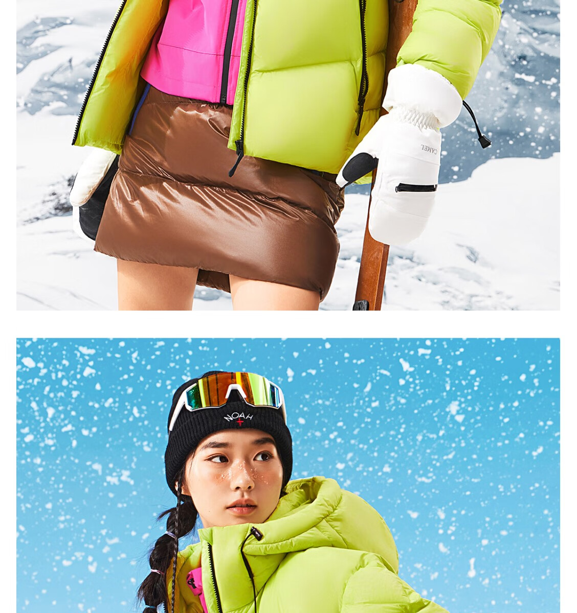 CAMEL Flame Mountain PRO Goose down Jacket, Dilire Hotba's Style, for Men And Women, Winter Thickened Couple's down Coat, M35CR07101A 21