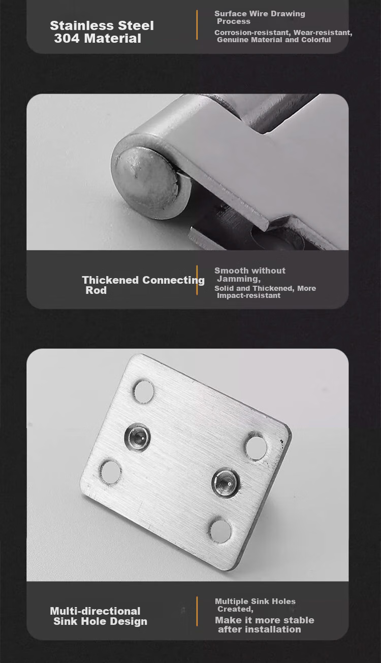Dipuer Thickened Stainless Steel Lock Latch Bolt Door Bolt, Old-Style Padlock Latch, Right-Angle Door with Lock Nose 6